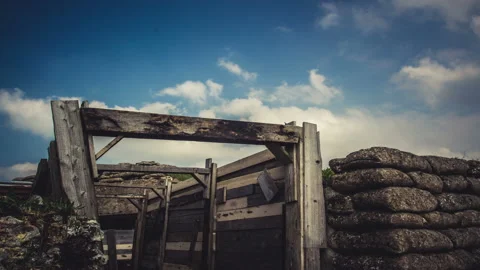 World war one battlefields on Western front : Trench of Death time lapse Stock Footage 107580789