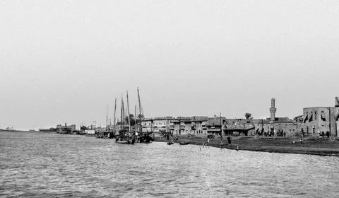 World war one photograph in Iraq (Mesopotamia), British Royal Engineers. Stock Photos