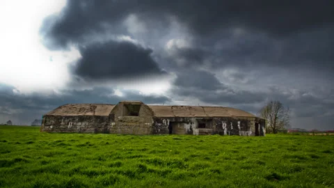 World War One remains : bunker timelapse Stock Footage 89806842