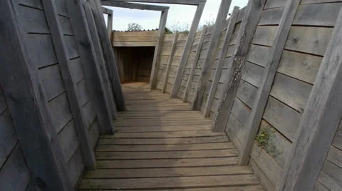 World War One Trench Stock Footage 25498336