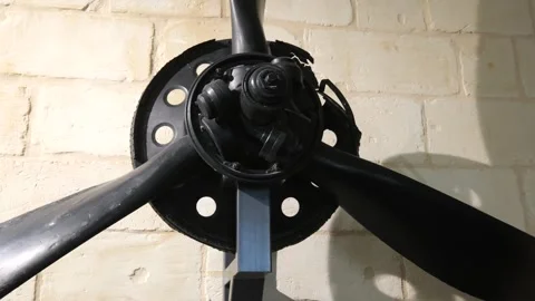 World war two aircraft propeller national war museum three blade wooden metal 動画素材 341774309