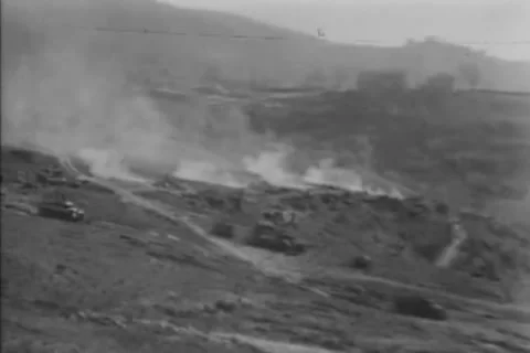 World War Two - Black American soldiers push back Nazis 473rd Infantry Regiment Video stock 222775299