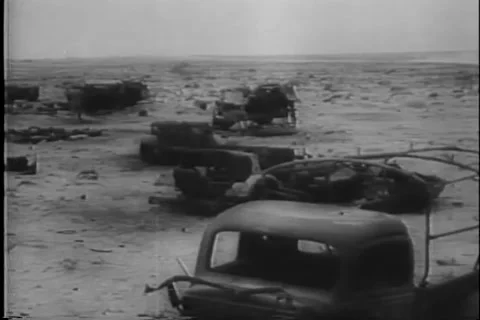 World War Two - British Pursue Rommel in Libya 1942 Stock Footage 170707921