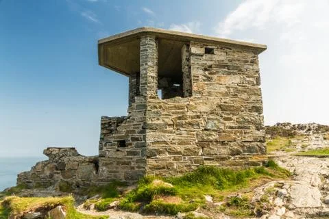 World War Two coastal observation post South Stack, United Kingdom. Stock Photos
