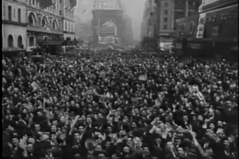 World War Two Ends in Europe  - Americans Give Thanks 1945 archival footage Stock Footage 170706774