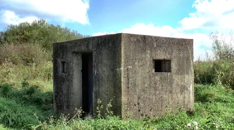 World War Two  Pill Box Fortification Time Lapse Stock Footage 42259598
