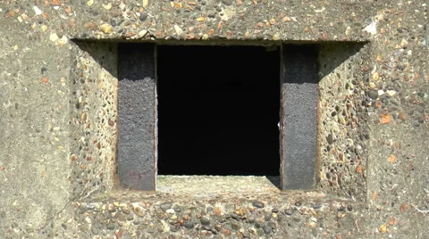 World war two pill box window Stock Footage 42262968
