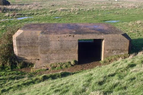 World War Two pillbox 스톡 사진
