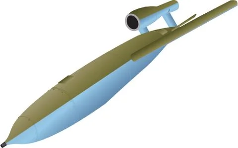 World War Two Rocket Stock Illustration