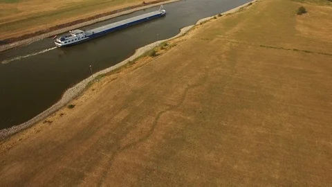 World war two trenche visible in the netherlands because of the drought Stock Footage 107194809