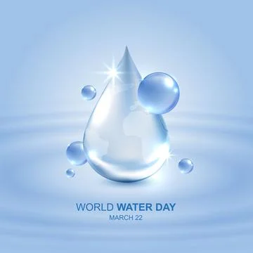 World Water Day. accelerating change and every drop matters. Saving water a.. Illustrazione stock
