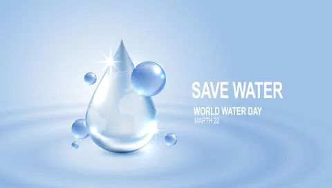 World Water Day. accelerating change and every drop matters. Saving water a.. Ilustración de archivo