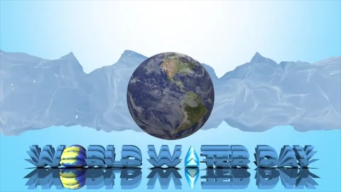 World water day animation Stock Footage 327050892
