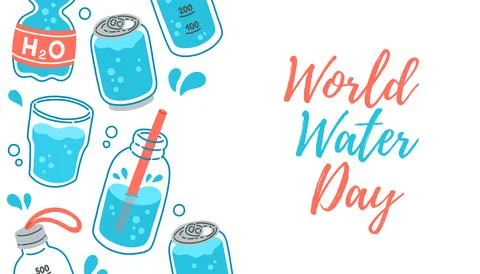 World Water Day Background. Vector EPS10 illustration Suitable for Greeting Card Stock Illustration