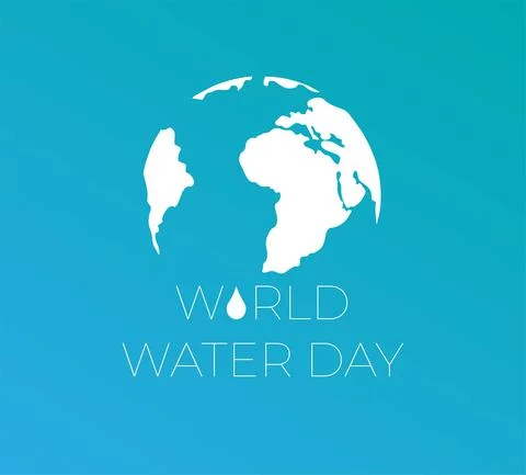 World water day concept with globe. Vector illustration. Stock Illustration