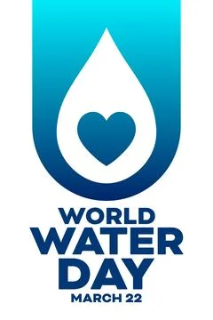 World Water Day. March 22. Vector illustration. Holiday poster. Illustrazione stock