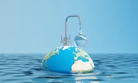 World water day saving water quality campaign and environmental protection co Иллюстрация