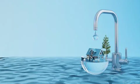 World water day saving water quality campaign and environmental protection co Stock Illustration