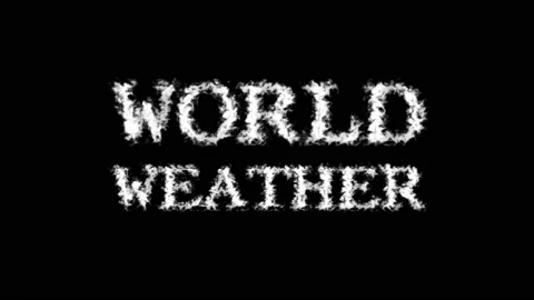 World Weather cloud text effect black isolated background Stock Footage 139637760