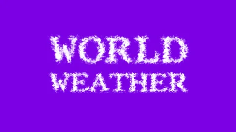World Weather cloud text effect violet isolated background Stock Footage 139637771