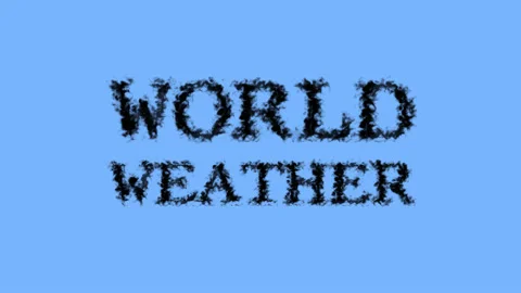 World Weather smoke text effect sky isolated background Stock Footage 139624498