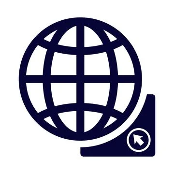 World, web, internet, click, world click icon Stock Illustration