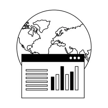 World website report document data 스톡 일러스트