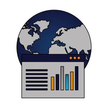 World website report document data Stock Illustration