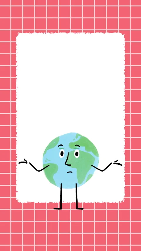 World with Western Map Character Don't Know 4K Vertical Animated Story Video Stock Footage 325085229