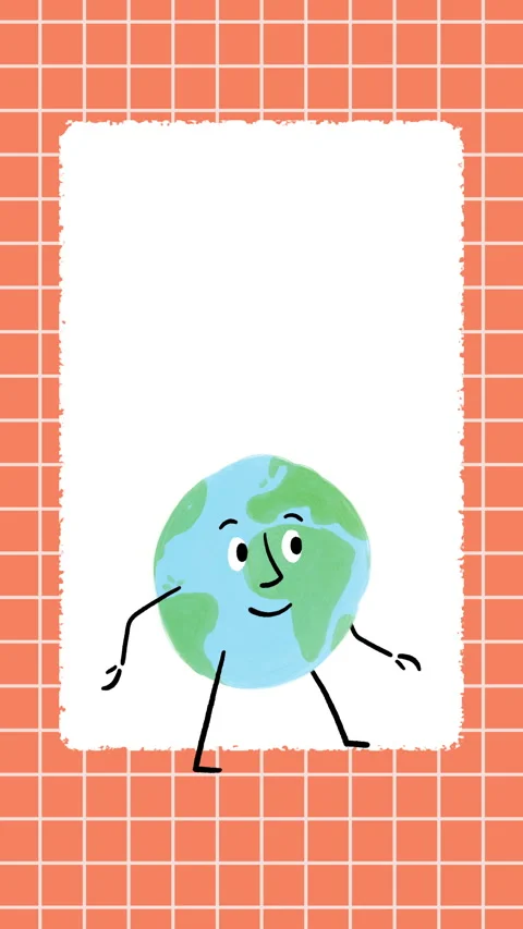 World with Western Map Character Walk 4K Vertical Animated Story Video 스톡 동영상 325085567