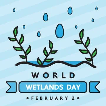 World wetlands day vector design for international day. Stock Illustration