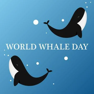 World whale day Stock Illustration