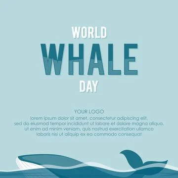 World Whale Day template background for element design Stock Illustration