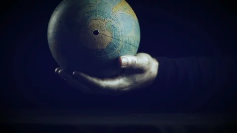 The world is in white hands Stock Footage 97264393