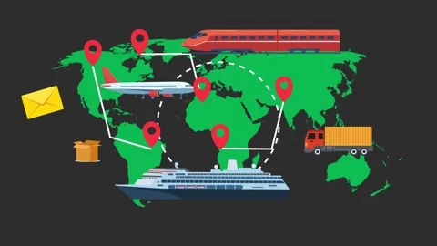 World Wide Transport Concept Stock-Footage 246774591