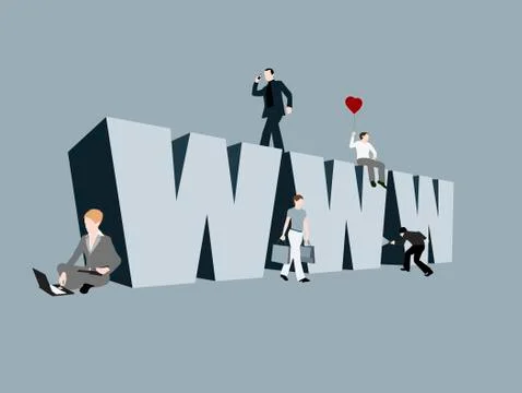 World wide web activities Stock Illustration