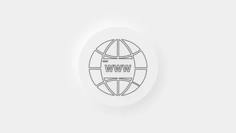 World wide web concept globe icon. Planet web symbol. Planet icon with world Stock Footage 156137622