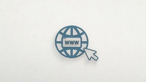 World wide web concept globe icon with color drawing effect. Doodle animation Stockbeeldmateriaal 185600782