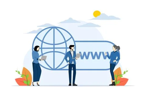 World Wide Web concept. World internet search. WWW icon. Stock-Illustration