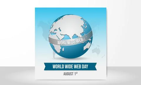 World wide web day august 1 background design Stock Illustration