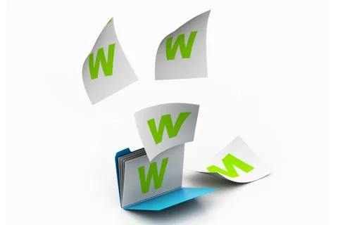 World Wide Web in folder Stock Illustration