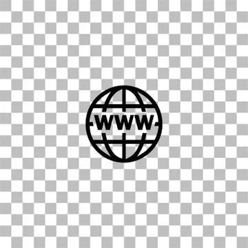 World Wide Web icon flat Stock Illustration