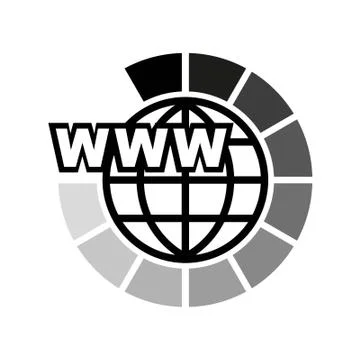 World wide web icon vector Illustrazione stock