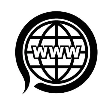World wide web icon vector Stockillustratie