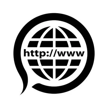 World wide web icon vector Ilustración de archivo
