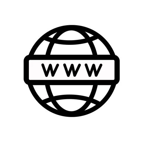 World wide web icon vector. High quality black style vector icons Ilustración de archivo