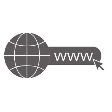 World wide web icon on white background. go to web sign. internet symbol. Stockillustratie