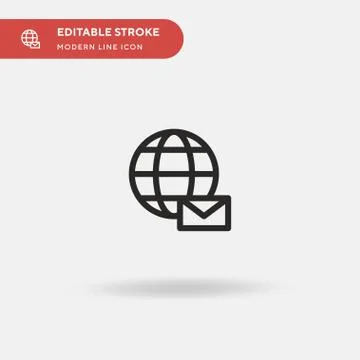 World Wide Web Simple vector icon. Illustration symbol design template for we Stock Illustration