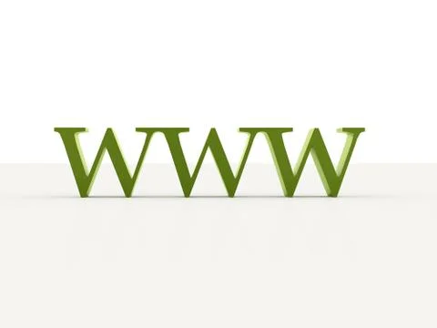 World wide web text green isolated Stockillustratie