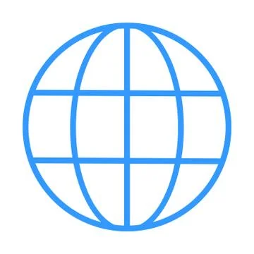 World Wide Web Vector Icon. Vector Line Logo illustration. Browser symbol Stock Illustration